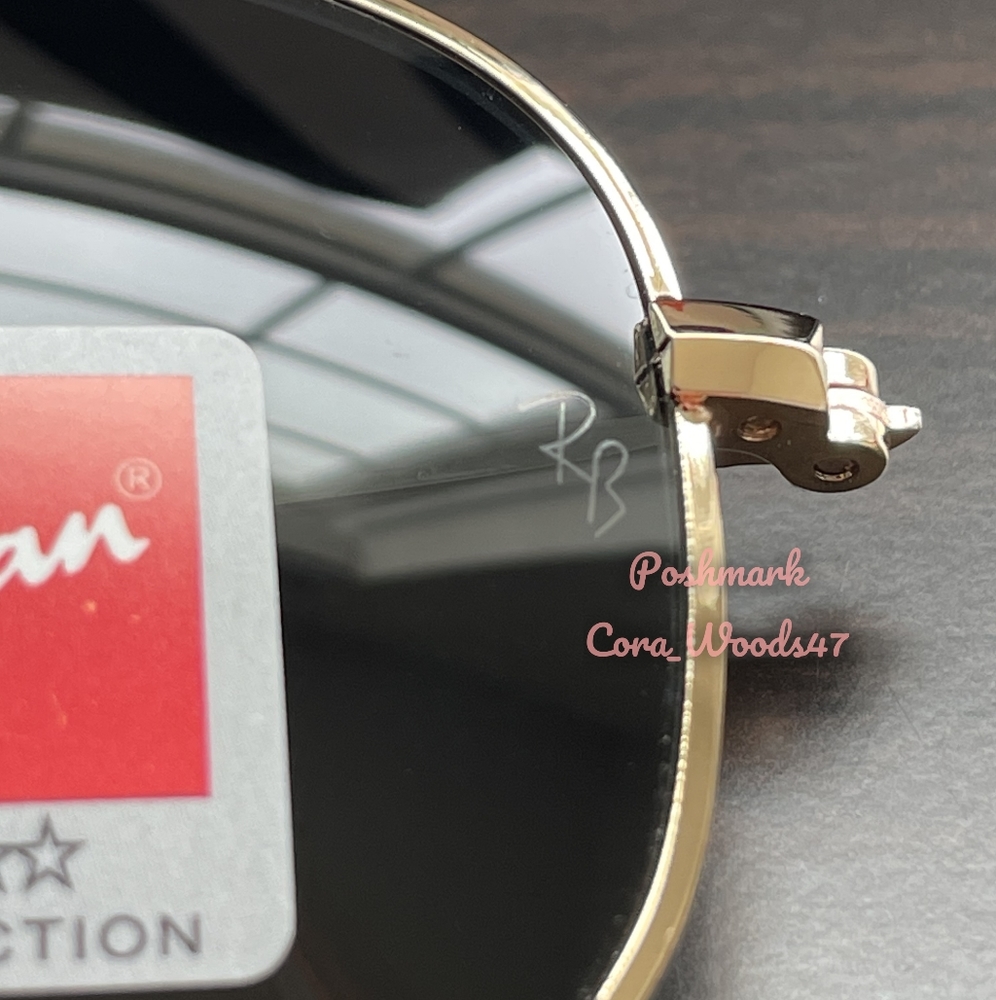 Ray-Ban Hexagonal Green Lenses RB3548N Gold Frame Unisex New - Picture 6 of 16